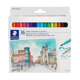 MARCADORES STAEDTLER DUO COLOR 36PZAS, NUEVO OFERTA   DUOCOLOR