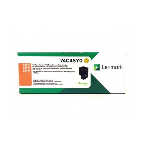 TONER LEXMARK 74C4SY0 AMARILLO, NUEVO OFERTA    74C4SY0