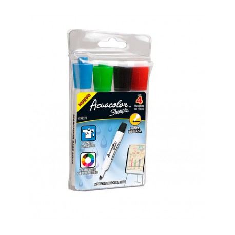 MARCADORES SHARPIE ACUACOLOR 4 PZAS, NUEVO OFERTA   1799323