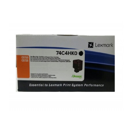 TONER LEXMARK 74C4HK0, NEGRO NUEVO OFERTA    74C4HK0