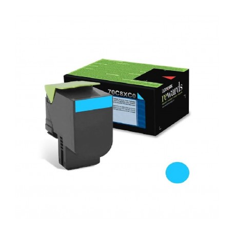 TONER LEXMARK 70C8XC0 CYAN, NUEVO OFERTA   70C8X