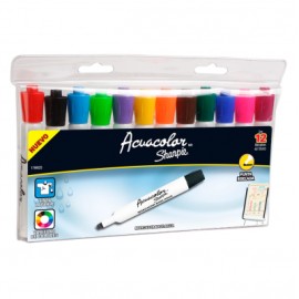 MARCADORES ACUACOLOR  12 PIEZAS, SHARPIE NUEVO OFERTA ACUACOLOR